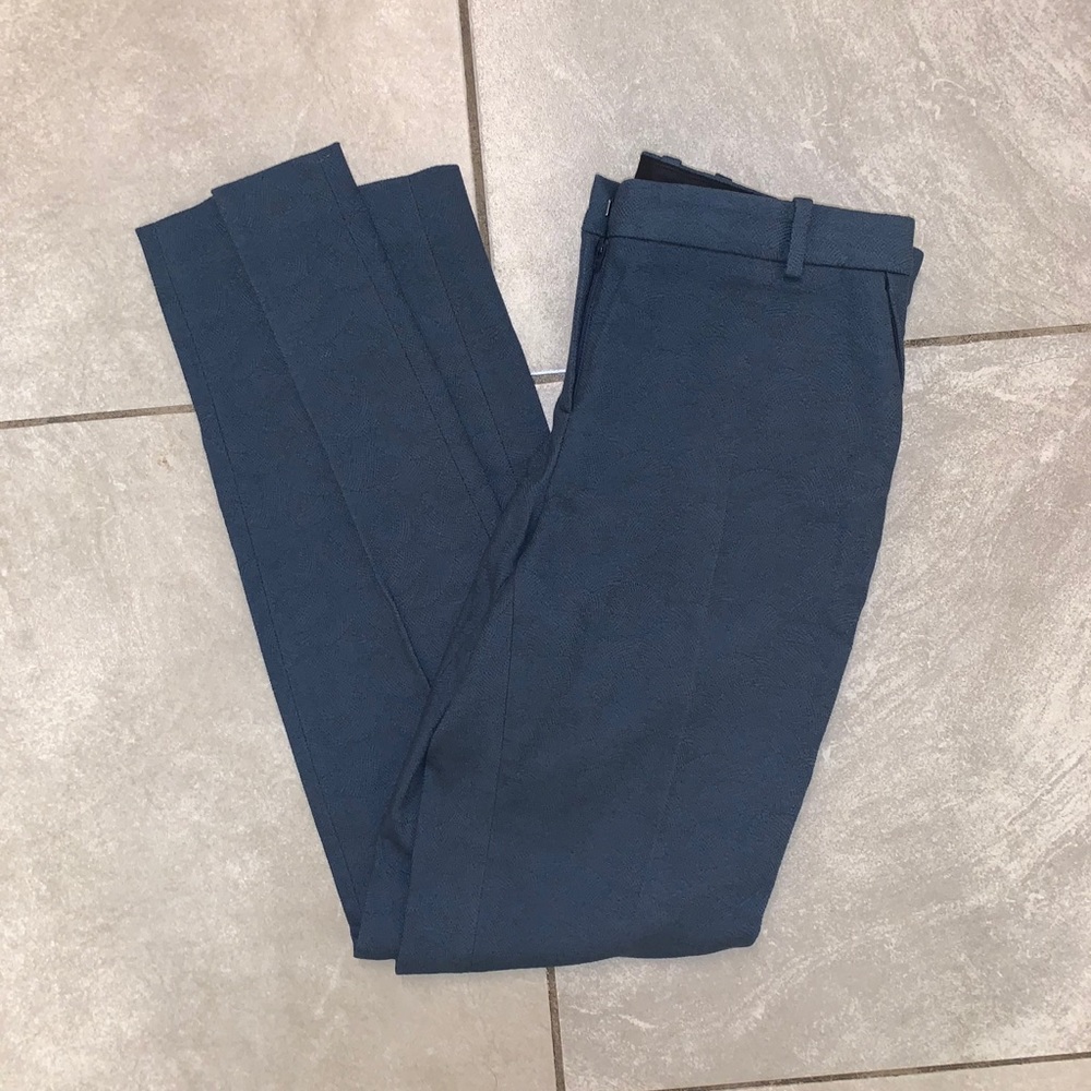 J Lindeberg Blue Textured Dress Pants
